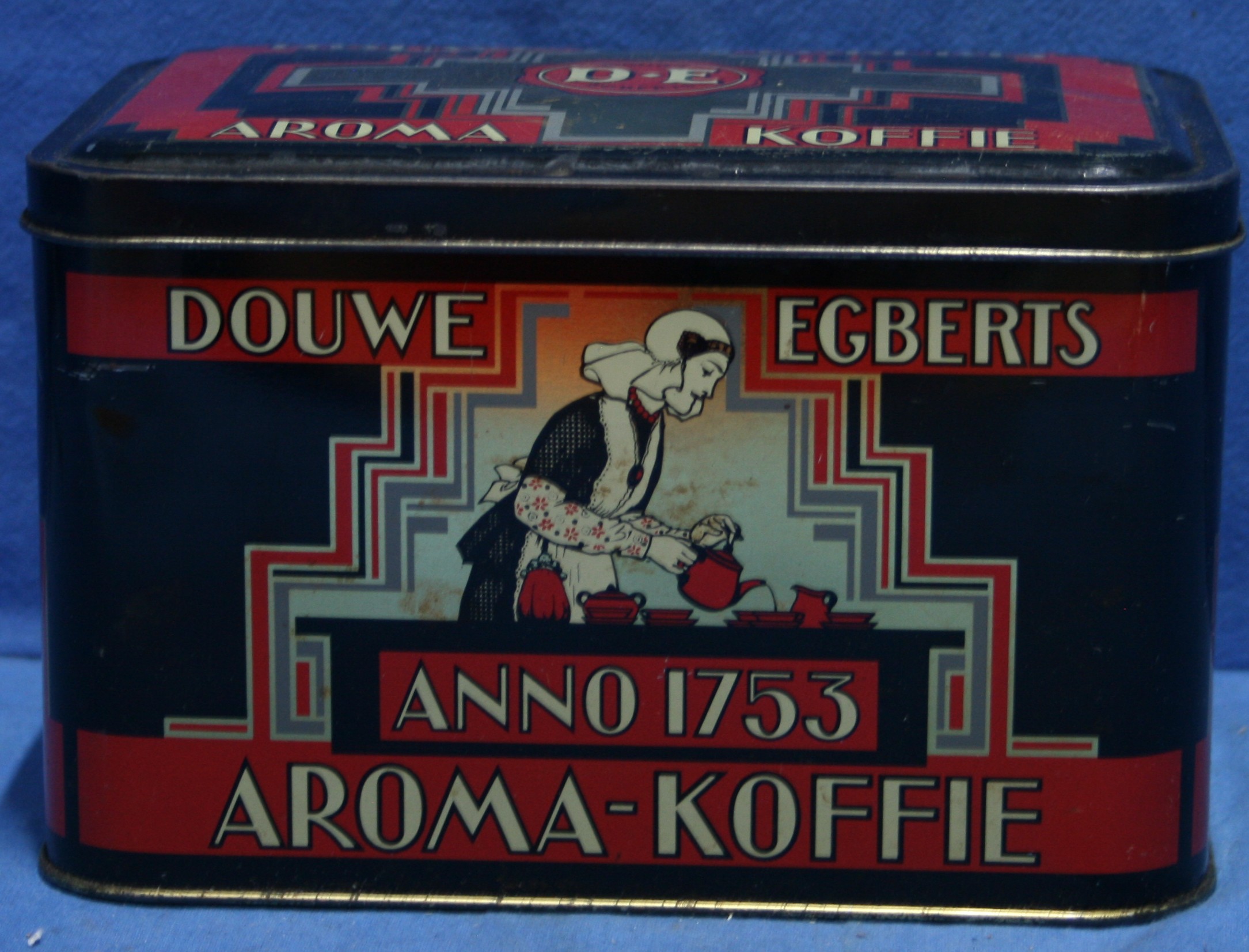 art nr: 493 vintage DE Douwe Egberts bewaarblik