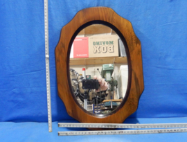 art nr: 651 vintage eiken wandspiegel