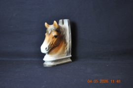 art nr: 744 vintage paardenhoofd boekensteun