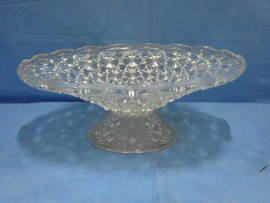 art nr: 1287 vintage glazen fruitschaal zeer decoratief bewerkt