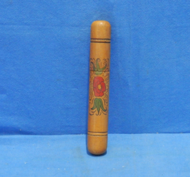 art nr: 1040 vintage houten haaknaalden koker