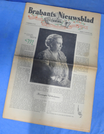 art nr: 875 vintage krantenartikel over Koningin Wilhelmina