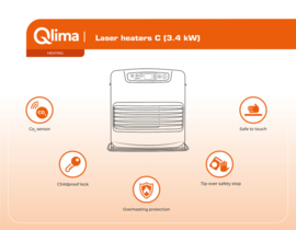 Qlima SRE 4035 C Petroleumkachel  Laserkachel 3.4 kW 140 m³