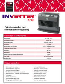 Inverter 7748 Petroleumkachel Laserkachel 4.6 kW 190 m³