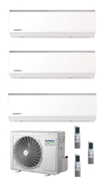 Kaisai Fly Triple Split Airconditioner 3x 2.5 kW 90 m³
