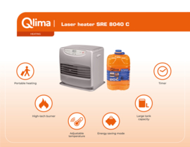 Qlima SRE 8040 C Petroleumkachel Laserkachel 4.0 kW 170 m³