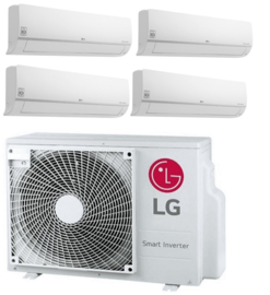 LG MU4R25 7.0 kW Quattro Split Airconditioner 3x 2.5 kW + 1x 3.5 kW