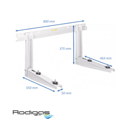 Rodigas MS257 Muurbeugel met ingebouwde waterpas 550 mm