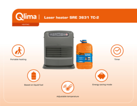 Qlima SRE 3631 TC 2 Petroleumofen Laserofen 3,1 kW 120 m³