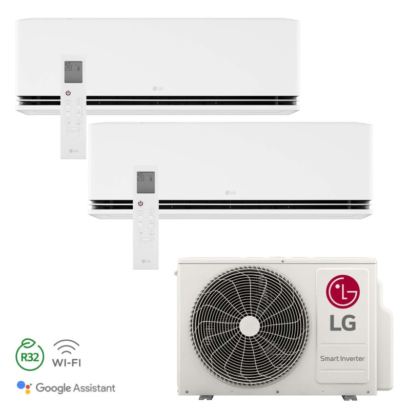 LG MU2R17 Duo Airconditioner 2x 2.5 kW/12.000 Btu 120 m³