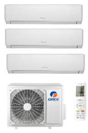 Gree Pular 7.1 kW Triple Split Airconditioner 3x 2.5 kW/9.000 Btu 90 m³