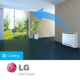 LG UQ09 Vloermodel Airconditioner 2.5 kW/9.000 Btu 90 m³