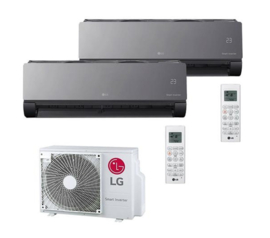 LG MU2R15 Duo Airconditioner 2x 2.5 kW/9.000 Btu 90 m³ Art Cool Black