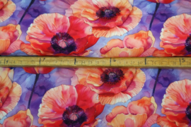 Stenzo tricot digitaal  25855-14 ''Into the Poppy Fields'' print