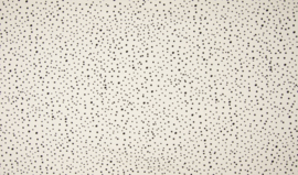 Tricot bedrukt dots off-white