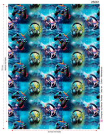 Stenzo tricot digitaal 25061 "music is my world" print