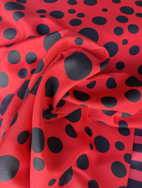 Terlenka multi stip rood/zwart (bollen)