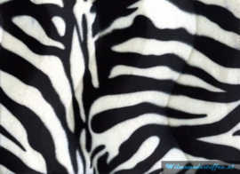 Velboa zebra groot zwart/wit