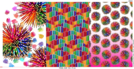 25043 "pencil explosion" panel (3 luik 75x150)