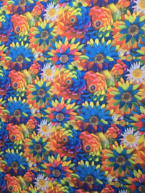 Terlenka bedrukt bloemen multicolor