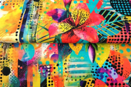 Stenzo tricot digitaal  25021-08 ''Beautiful Mess'' print