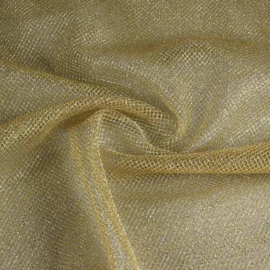Net stof (tule) glitter goud