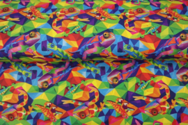 Stenzo tricot digitaal 25249-10 ''Funky Chameleons'' print