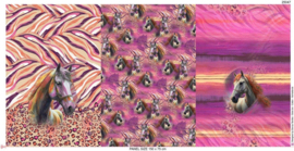 25047 'Fancy Horses" panel (3 luik 75x150cm)