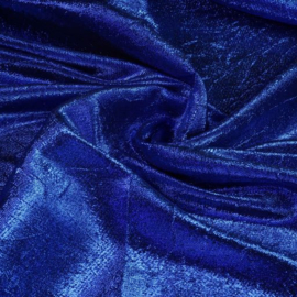 Gekreukt, glimmende kobalt