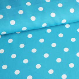 Aqua kleine stip wit