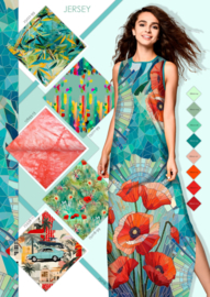 Stenzo paneel 25016 ''Poppy Adventures'' (150x150cm)