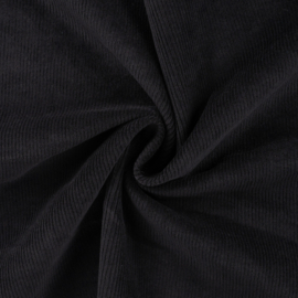 Corduroy gewassen (zwart)
