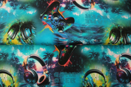 Stenzo tricot digitaal 25061 "music is my world" print