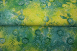 17692-10 "Tie & Dye embroidery" groen