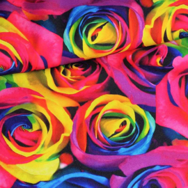 Roos digitaal bedrukt multicolor