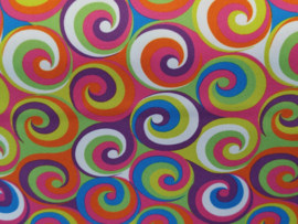 Terlenka digitaal multicolor swirls fantasie