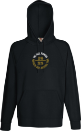 FF Hooded Sweater zwart met backprint