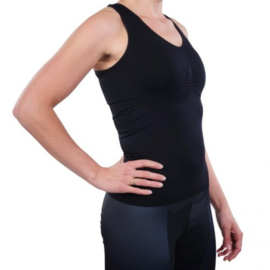 MissM Mouwloze, seamless top - Black