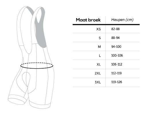 Eurosport Korte broek bretel met zeem, zwart/grijs