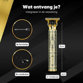 COCHO® Hair Clipper Professional T-Blade Tondeuse - baardtrimmer USB-oplaadbaar snoerloze elektrische kapsalon T-Blade trimmer voor mannen