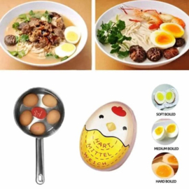COCHO® Ei kookwekker - Egg timer - Eierwekker - Eierkoker - Eiertimer - Geel - Timer universeel