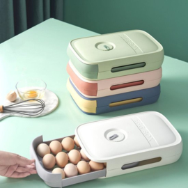 EGG BOX - Opbergbox Eierhouder Eierdoos Koelkast Organizer - Blauwe Ei