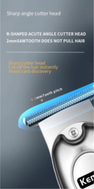 Kemei Professionele Tondeuse - Draadloze Tondeuse - Tondeuse Mannen - Tondeuse hoofdhaar - Haartrimmer - Zilver - Tondeuses - Trimmer Mannen