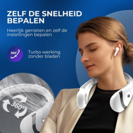 COCHO® Nek Ventilator Roze - 2023 Editie - Met LED Display - 3 Standen - 5000mAh - Opvouwbaar - Draadloos & Oplaadbaar - Nek Fan - Draagbare Mini Ventilator  - Met Koeling - Gezichtsventilator - Handventilator - Hals Ventilator