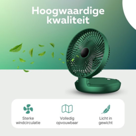 Draadloze Bureauventilator - Ventilator - Tafelventilator - Groen - 3 Windsnelheden
