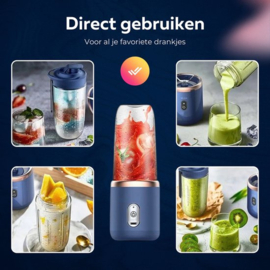 COCHO® Blender To Go - Smoothie Maker - Kies een Kleur - Oplaadbare Mini Blender - Smoothies & Shakes - Draadloos & Draagbaar - Fruit Mixer - USB Oplaadbaar - 400ML