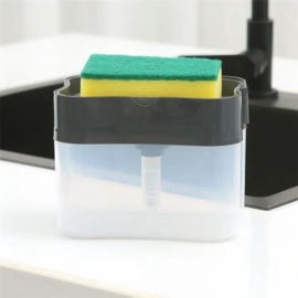 COCHO® Soap Press - Zeepdispenser met Spons - Zeeppompdispenser - Sponshouder met zeep