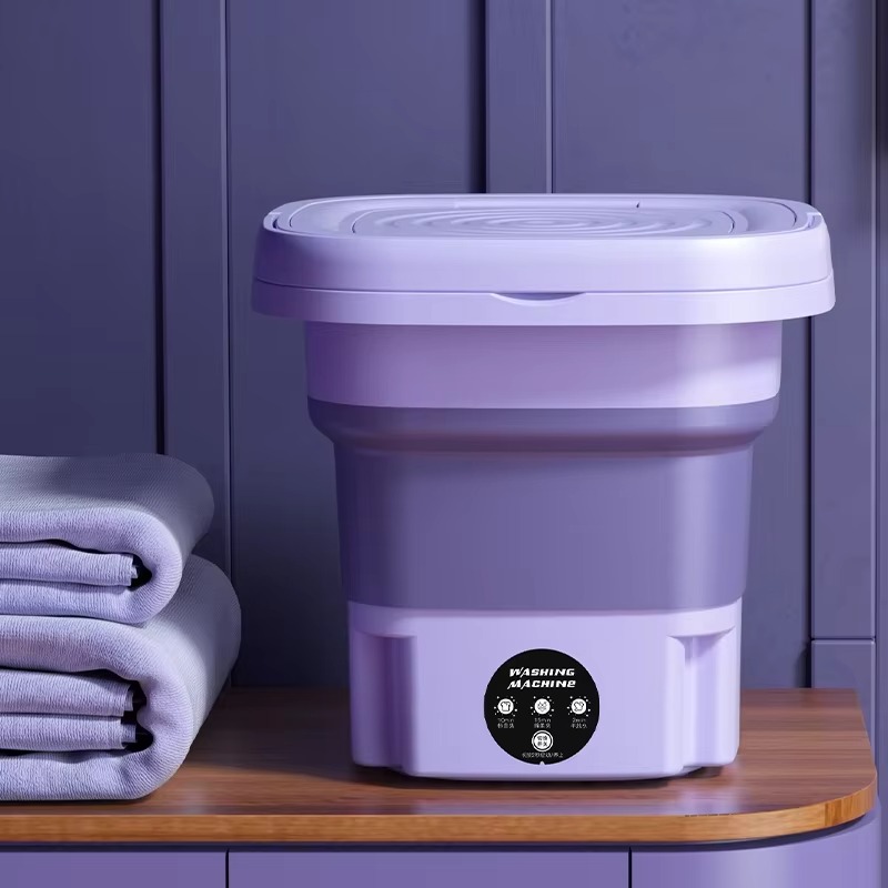 Mini Wasmachine - Compact - Energiezuinig - Opvouwbaar - 8L - Droogrek - Ideaal voor Studenten & camping met Droogrek