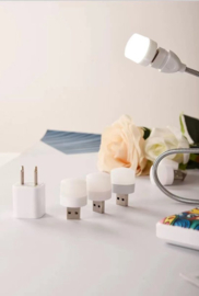 COCHO® Mini USB LED lamp wit - LED lampje - Nachtlampje - Wit - USB-A