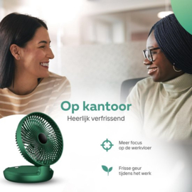 Draadloze Bureauventilator - Ventilator - Tafelventilator - Groen - 3 Windsnelheden